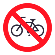 Emoji 🚳 Segnale Di Divieto Di Transito Delle Biciclette su JoyPixels 3.0.