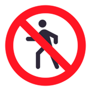 Emoji 🚷 Simbolo Del Divieto Di Transito Pedoni su JoyPixels 3.0.