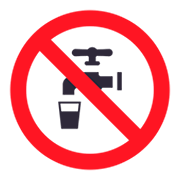 Emoji 🚱 Simbolo Di Acqua Non Potabile su JoyPixels 3.0.