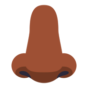 Emoji 👃🏿 Naso: Carnagione Scura su JoyPixels 3.0.