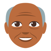 Emoji 👴🏾 Uomo Anziano: Carnagione Abbastanza Scura su JoyPixels 3.0.