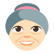 👵🏻 Emoji ältere Frau: helle Hautfarbe JoyPixels 3.0.