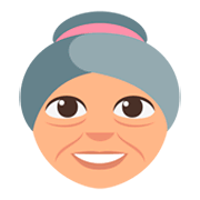 Émoji 👵🏼 Femme âgée : Peau Moyennement Claire sur JoyPixels 3.0.