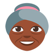 👵🏿 Emoji Anciana: Tono De Piel Oscuro en JoyPixels 3.0.