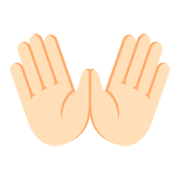 👐🏻 Emoji Manos Abiertas: Tono De Piel Claro en JoyPixels 3.0.