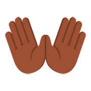 👐🏿 Emoji offene Hände: dunkle Hautfarbe JoyPixels 3.0.