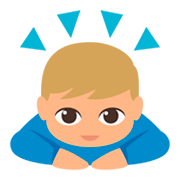🙇🏼 Emoji Persona Haciendo Una Reverencia: Tono De Piel Claro Medio en JoyPixels 3.0.