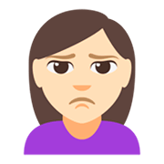 🙎🏻 Emoji Persona Haciendo Pucheros: Tono De Piel Claro en JoyPixels 3.0.