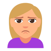 🙎🏼 Emoji Pessoa Fazendo Bico: Pele Morena Clara na JoyPixels 3.0.