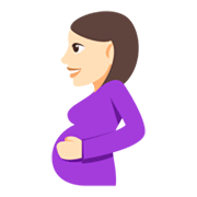 🤰🏻 Emoji Mujer Embarazada: Tono De Piel Claro en JoyPixels 3.0.