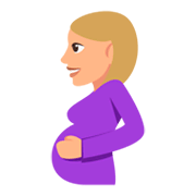 🤰🏼 Emoji schwangere Frau: mittelhelle Hautfarbe JoyPixels 3.0.