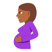 🤰🏾 Emoji Mujer Embarazada: Tono De Piel Oscuro Medio en JoyPixels 3.0.