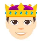 🤴🏻 Emoji Prinz: helle Hautfarbe JoyPixels 3.0.