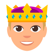 🤴🏼 Emoji Príncipe: Tono De Piel Claro Medio en JoyPixels 3.0.