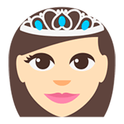 👸🏻 Emoji Prinzessin: helle Hautfarbe JoyPixels 3.0.