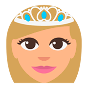 👸🏼 Emoji Princesa: Tono De Piel Claro Medio en JoyPixels 3.0.