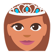 👸🏽 Emoji Prinzessin: mittlere Hautfarbe JoyPixels 3.0.