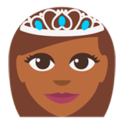 👸🏾 Emoji Princesa: Tono De Piel Oscuro Medio en JoyPixels 3.0.