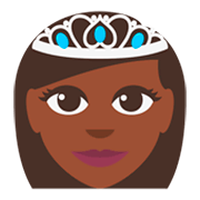 👸🏿 Emoji Princesa: Tono De Piel Oscuro en JoyPixels 3.0.