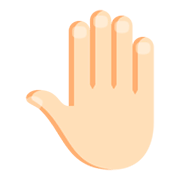 🤚🏻 Emoji Dorso Da Mão Levantado: Pele Clara na JoyPixels 3.0.