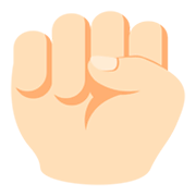 ✊🏻 Emoji Puño En Alto: Tono De Piel Claro en JoyPixels 3.0.