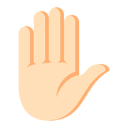 Emoji ✋🏻 Mano Alzata: Carnagione Chiara su JoyPixels 3.0.