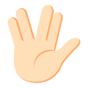 🖖🏻 Emoji Saludo Vulcano: Tono De Piel Claro en JoyPixels 3.0.