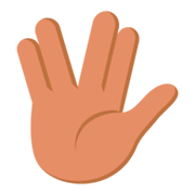 🖖🏽 Emoji Saludo Vulcano: Tono De Piel Medio en JoyPixels 3.0.