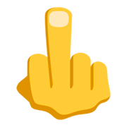 🖕 Emoji Dedo Corazón Hacia Arriba en JoyPixels 3.0.