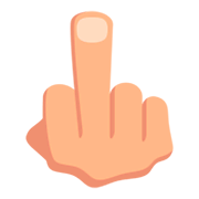 🖕🏼 Emoji Mittelfinger: mittelhelle Hautfarbe JoyPixels 3.0.
