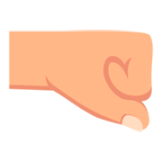 🤜🏼 Emoji Puño Hacia La Derecha: Tono De Piel Claro Medio en JoyPixels 3.0.