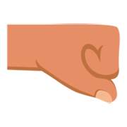 🤜🏽 Emoji Puño Hacia La Derecha: Tono De Piel Medio en JoyPixels 3.0.