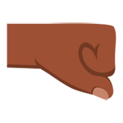🤜🏿 Emoji Faust nach rechts: dunkle Hautfarbe JoyPixels 3.0.