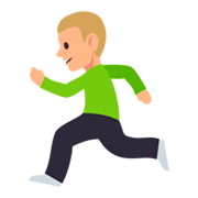 🏃🏼 Emoji Persona Corriendo: Tono De Piel Claro Medio en JoyPixels 3.0.