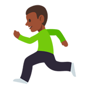 Emoji 🏃🏿 Persona Che Corre: Carnagione Scura su JoyPixels 3.0.