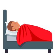 🛌🏽 Emoji Pessoa Deitada Na Cama: Pele Morena na JoyPixels 3.0.