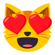 😻 Emoji Rosto De Gato Sorridente Com Olhos De Coração na JoyPixels 3.0.