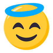 😇 Emoji lächelndes Gesicht mit Heiligenschein JoyPixels 3.0.