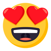 😍 Emoji lächelndes Gesicht mit herzförmigen Augen JoyPixels 3.0.