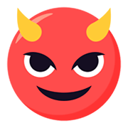 Emoji 😈 Faccina Con Sorriso E Corna su JoyPixels 3.0.