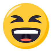 😆 Emoji grinsendes Gesicht mit zusammengekniffenen Augen JoyPixels 3.0.