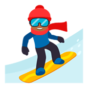 🏂🏾 Emoji Praticante De Snowboard: Pele Morena Escura na JoyPixels 3.0.