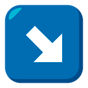 ↘️ Emoji Flecha Hacia La Esquina Inferior Derecha en JoyPixels 3.0.
