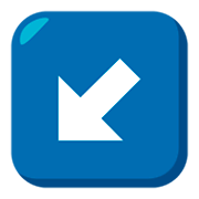 ↙️ Emoji Seta Para Baixo E Para A Esquerda na JoyPixels 3.0.