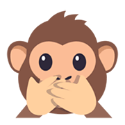🙊 Emoji sich den Mund zuhaltendes Affengesicht JoyPixels 3.0.