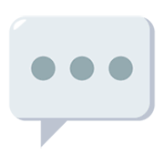 💬 Emoji Sprechblase mit drei Punkten JoyPixels 3.0.