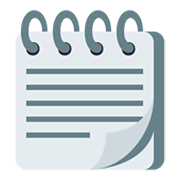 Emoji 🗒️ Blocco Per Appunti Con Spirale su JoyPixels 3.0.