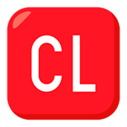 🆑 Emoji Großbuchstaben CL in rotem Quadrat JoyPixels 3.0.