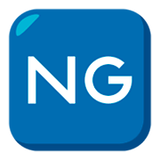 Emoji 🆖 Pulsante NG su JoyPixels 3.0.