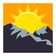 🌄 Emoji Aurora Sobre Montanhas na JoyPixels 3.0.